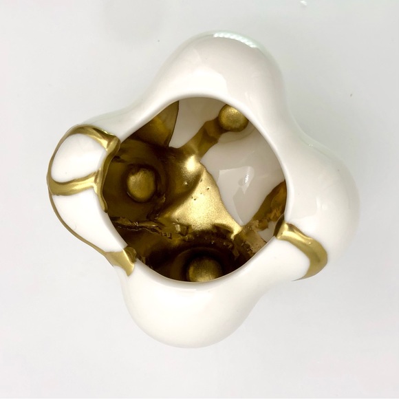 Kintsugi Planter Ceramic Tooth Gold Crack Dental Art Growth Gift Dentist - Picture 11 of 13